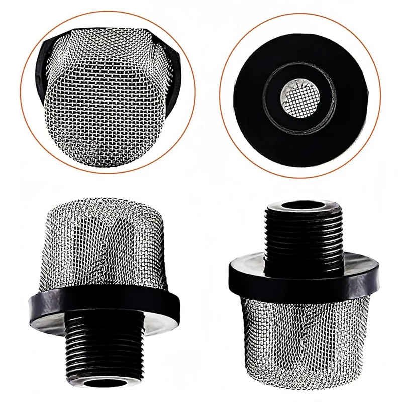 ABSJ-1PC 288716   Crépine d'entrée de remplacement 3/4 avec 6 pièces 288749   Filtres pulvérisateurs 60Mesh SG2/SG3 pour pulvérisateurs de peinture sans air