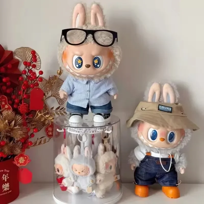 

Вращающаяся коробка для подвески Labubu, прозрачная глухая коробка ручной работы, подставка для хранения, декоративное украшение для куклы, подарки