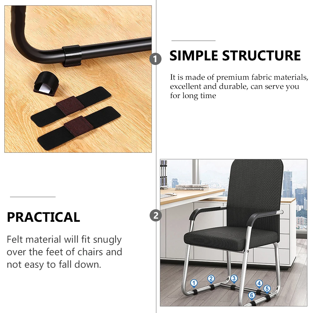 

Chair Mat Non-slip Foot Cover Floor Protectors for Hardwood Floors Anti Scratch Furniture Protection Strap Legs