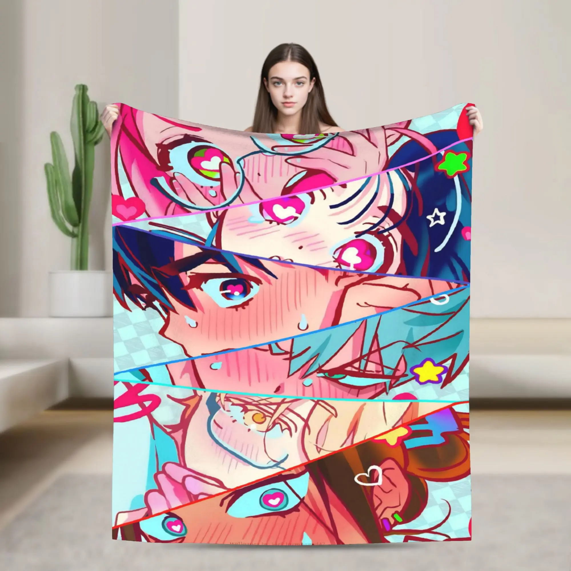 ALNST Alien Stage  Stuff Blanket Lightweight Thin Fleece  Throw Blanket Cozy Plush Thin Quilt