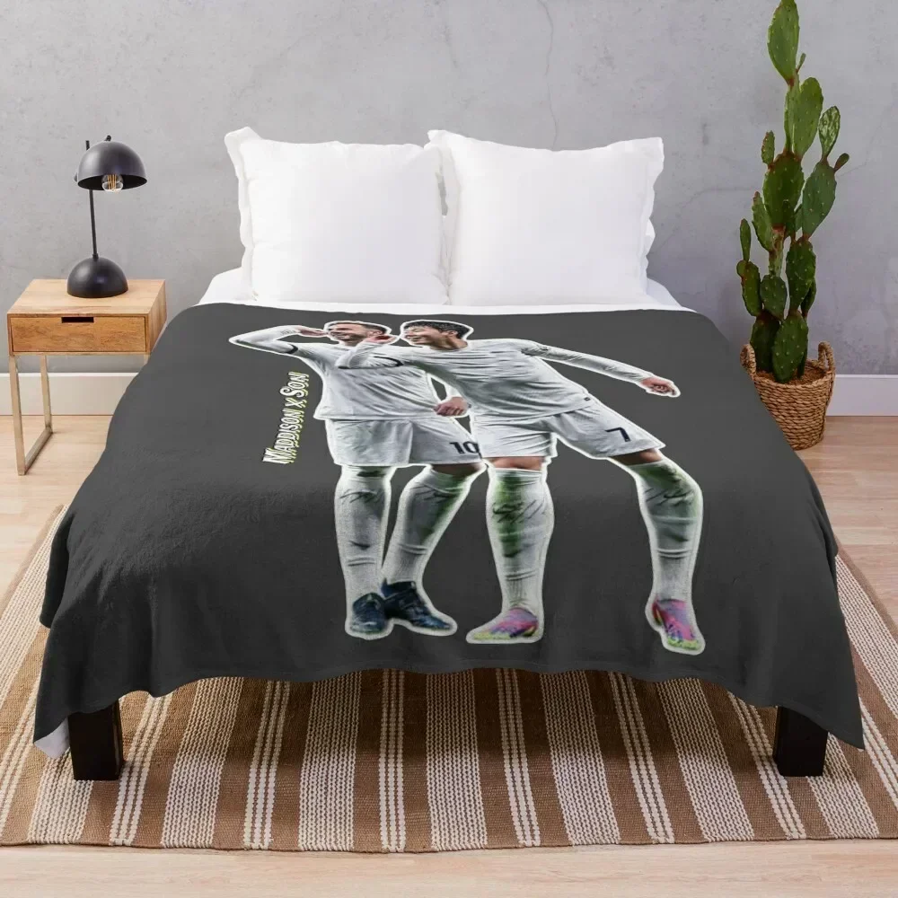 

Maddison x Son Spurs stars Throw Blanket Anti Shedding Soft Fuzzy Blanket for Home
