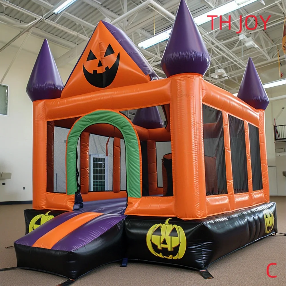 

fast air ship to door, 2025 new Halloween Inflatable Castle Bouncy House pumpkin jumper house for sale