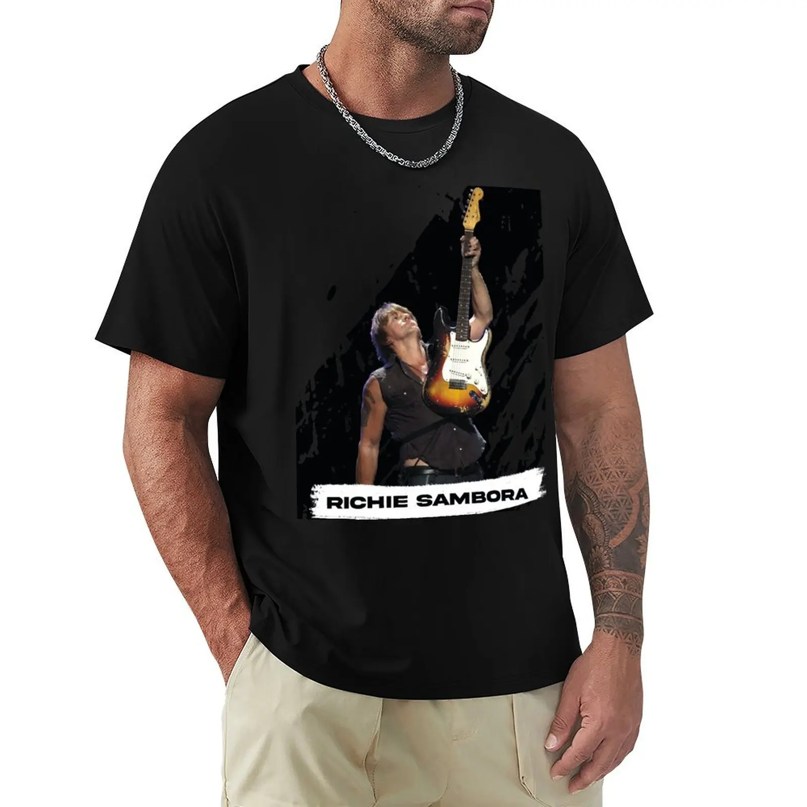 Richie Sambora T-Shirt graphic t shirt vintage anime sports fans graphic shirts mens t shirt