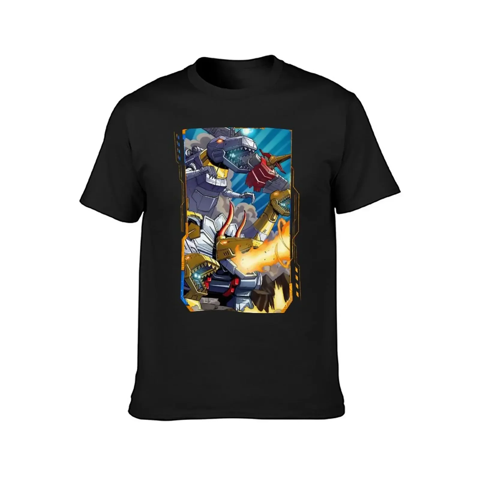 Dinobots T-Shirt Aesthetic clothing baggy shirts blue archive t shirts men