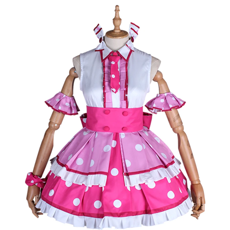 COS-KiKi Anime Lovelive Sunshine!!Aqours Thinking And Combining Into One Kanan Ruby All Members Game Suit Dress Cosplay Costume