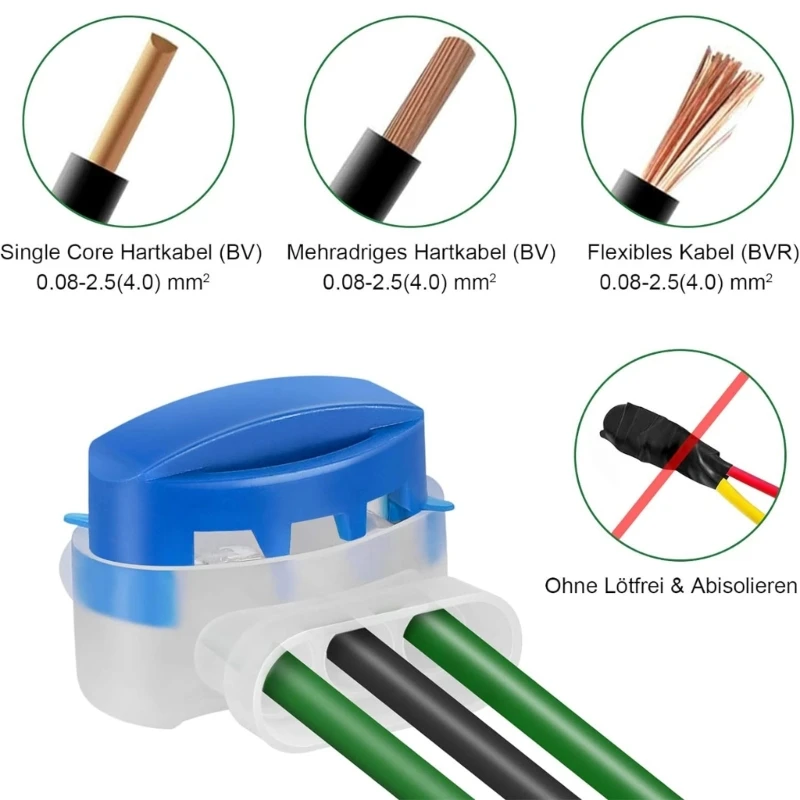 connecteurs Type T durables, connecteur tondeuse à gazon, Installation facile, connexion fil, pour