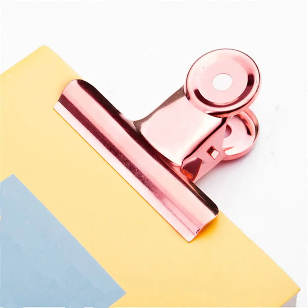

Black Photo Holder Stationery Stainless Steel Bookmark Clips Student Round Metal Clamp Ticket Clamp Paper Clips Binder Clip