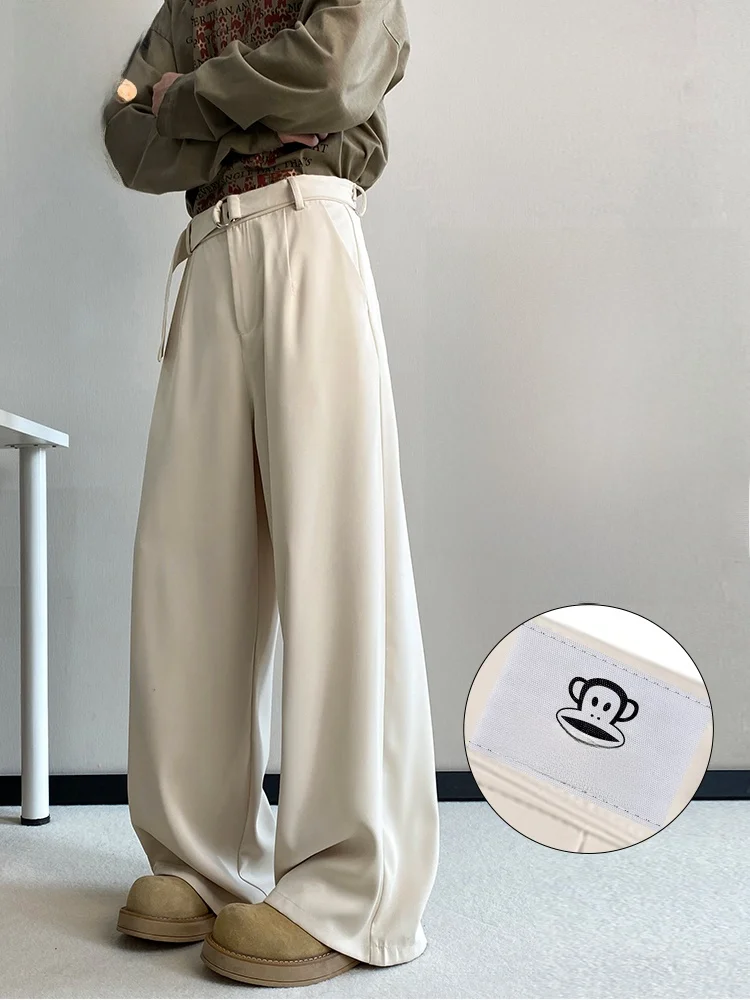 

Мужские повседневные брюки Paul Frank: американский стиль, прямой крой, свободные, из полиэстера, не мнущиеся, новинка весны, модные