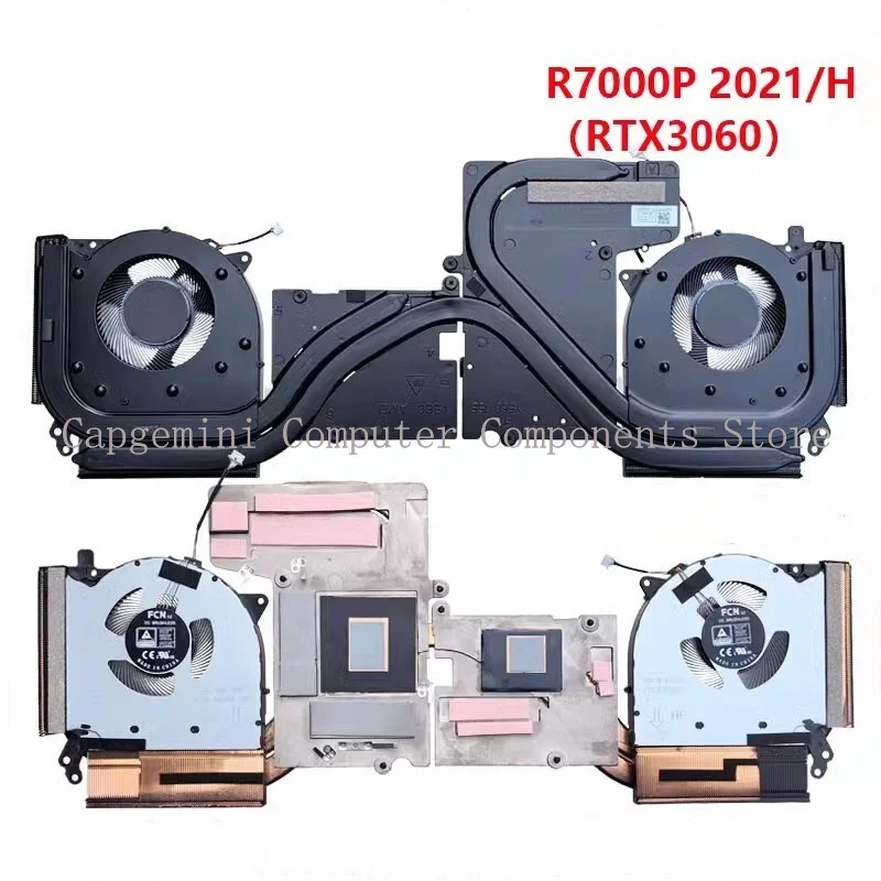 New For Lenovo Legion 5-15ACH6H R7000P 2021 CPU GPU Heatsink Fan 5H40S20310