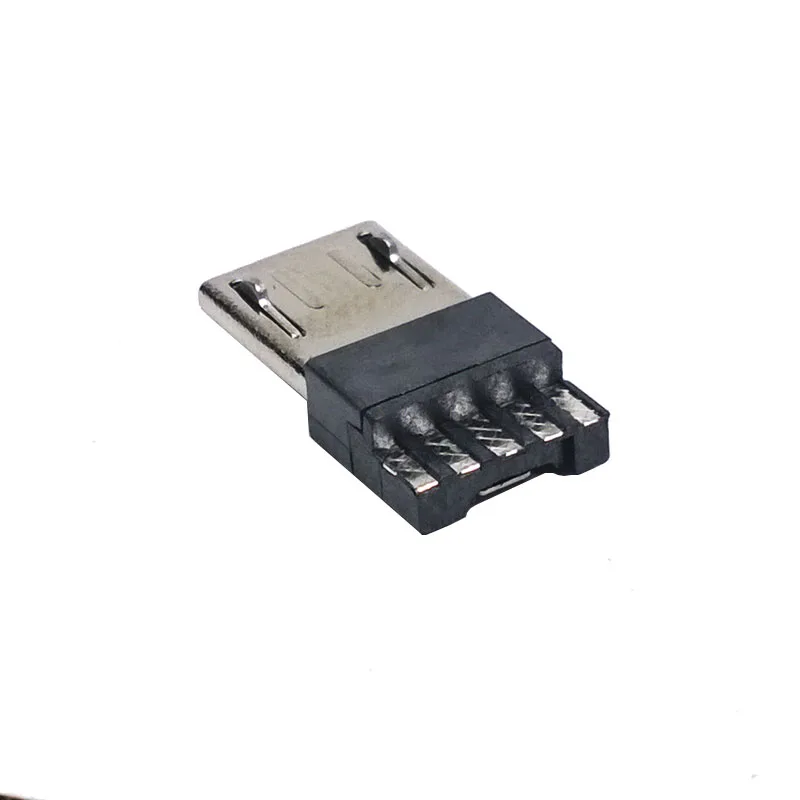 100pcs/Lot Micro USB male Connector Jack  2P 4P 5P USB Plug Male Connectors Tail For Data Samsung Huawei DIY USB 2.0
