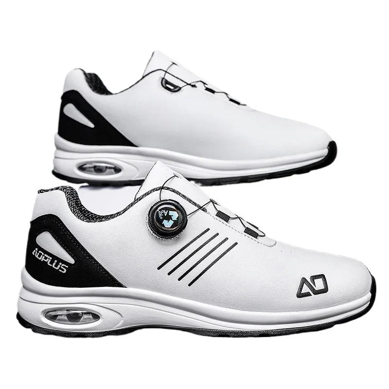 Novos calçados esportivos casuais masculinos, sapatos confortáveis para caminhada ao ar livre, sapatos casuais da moda, cor preta e branca, tamanho grande 10