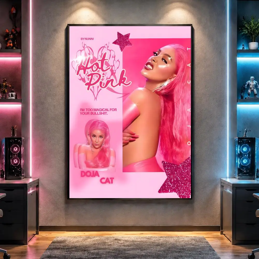 Singer D-Doja Cat Pop Rap Poster Wall Art Bedroom Living Room Dorm Bar Cafe Gym Studio Home Decor Gifts