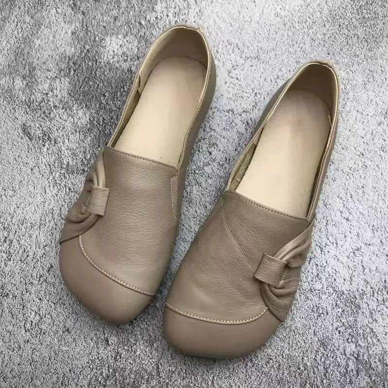 Trendy Casual Single Shoes 2024 Spring New Soft Sole Anti Slip Design Feeling Flat Bottomed Women's Single Shoes Zapatos Mujer