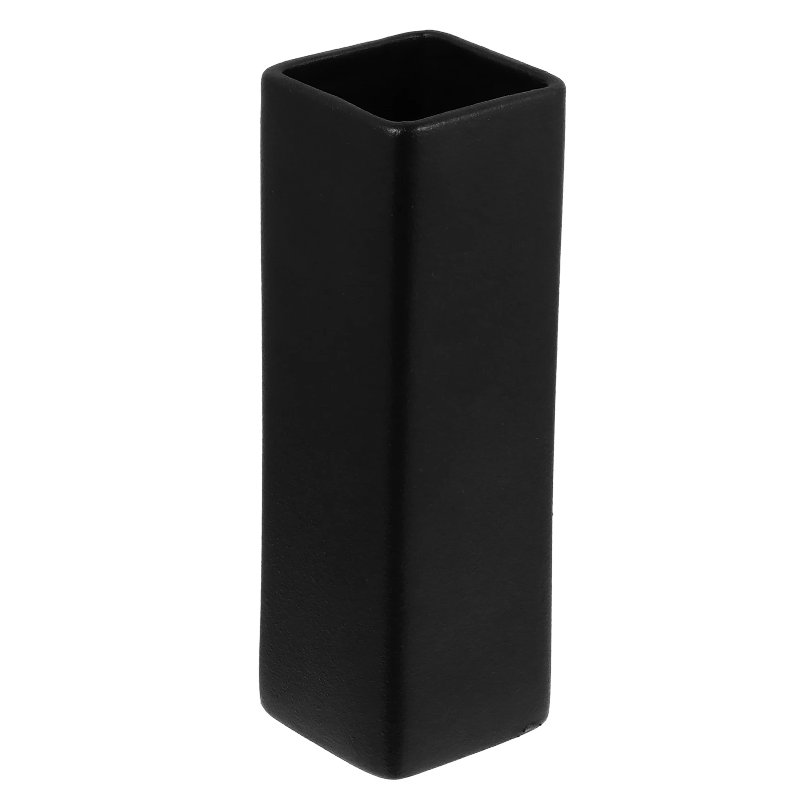 

1Pcs Black Square Ceramic Vase Water Plant Container for Hydroponics Flower Display Air Purifying