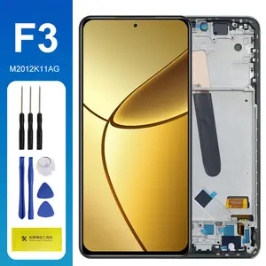 Bilashmart POCO F3 M2012K11AG AMOLED Display Screen Replacement Xiaomi Poco F3 LCD Display Digital Touch Screen with Frame