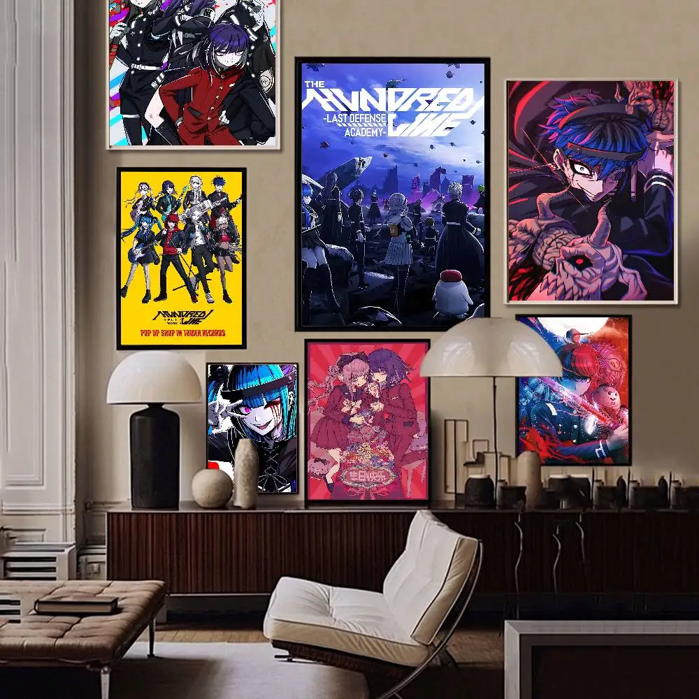 لعبة شعبية The Hundred Line-Last Defense Academy، مطبوعات وملصقات ذات نوعية جيدة، ملصق ورقي مقاوم للماء للمقهى #6