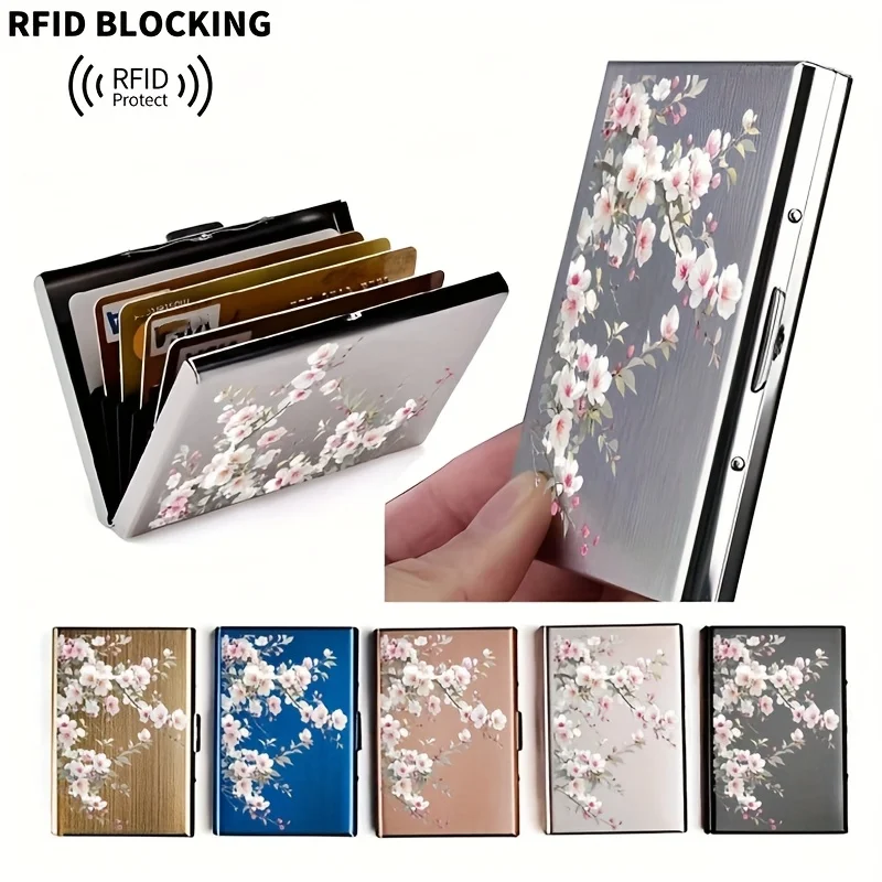 RFID Gold Pigeon Lipstick, Peach Color, 6 Cards/8 Cards/10 Cards Holder Woman/Man Card Case