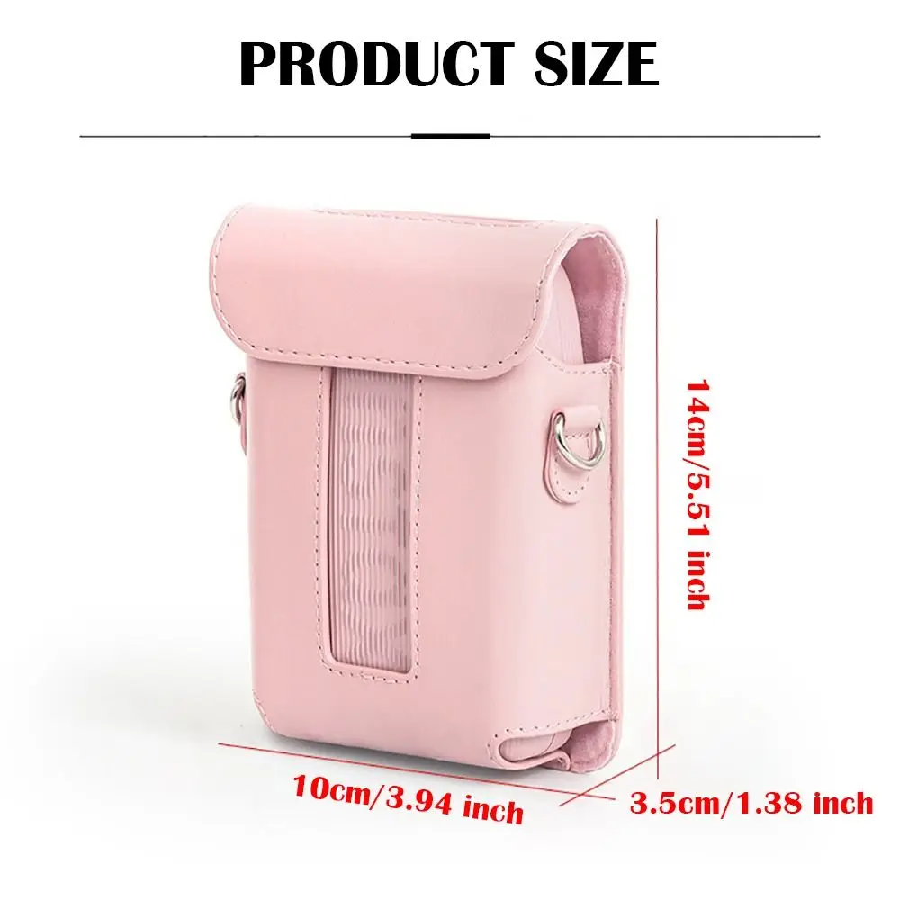 حقيبة حمل مضادة للصدمات حقيبة التخزين بولي Retro جلدية مقاومة للغبار ومضادة للسقوط لملحقات الطابعة Fujifilm Instax Mini Link 3