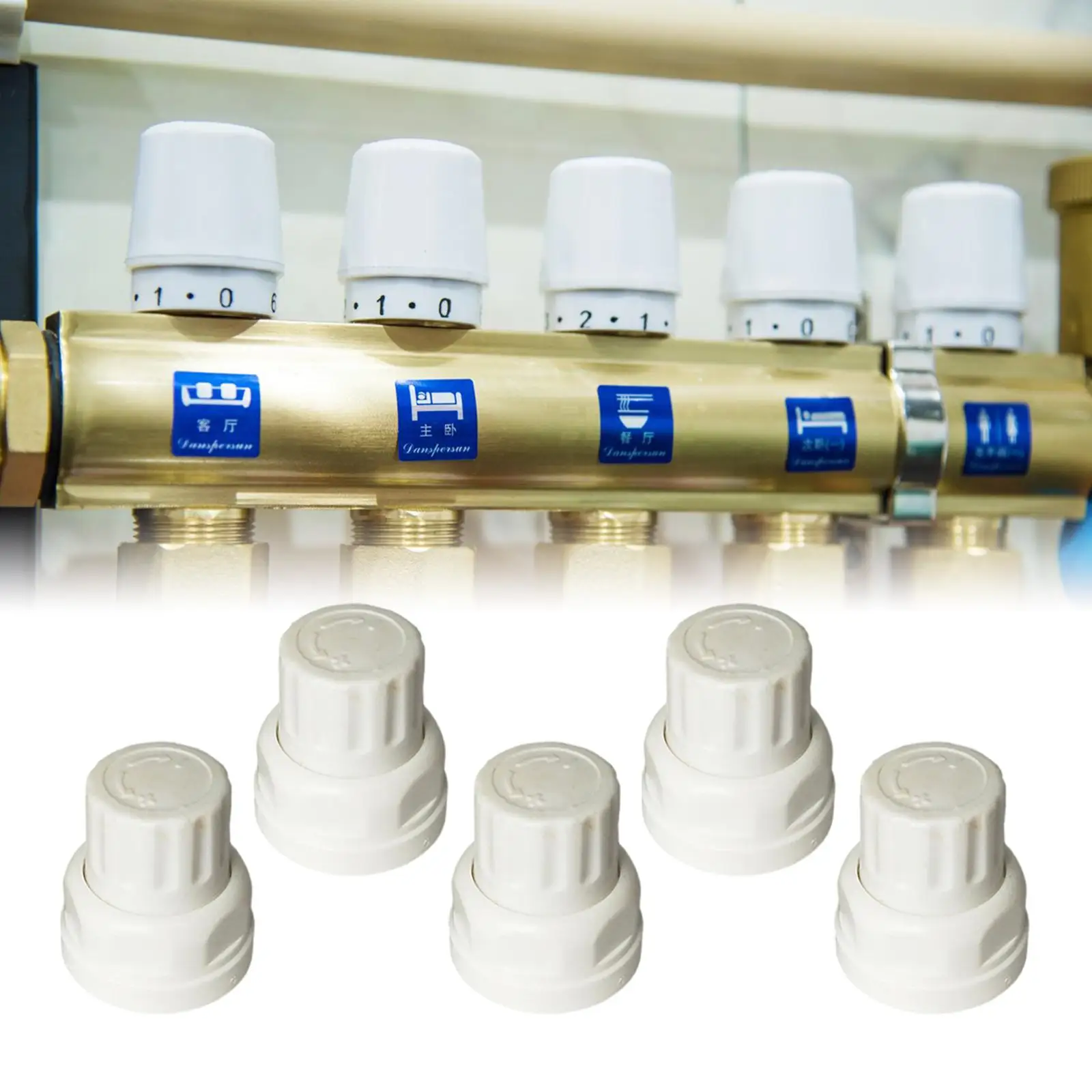 

5 универсальных поворотных колпачков для радиаторных клапанов из полипропилена, профессиональная замена, запасные части для взрослых