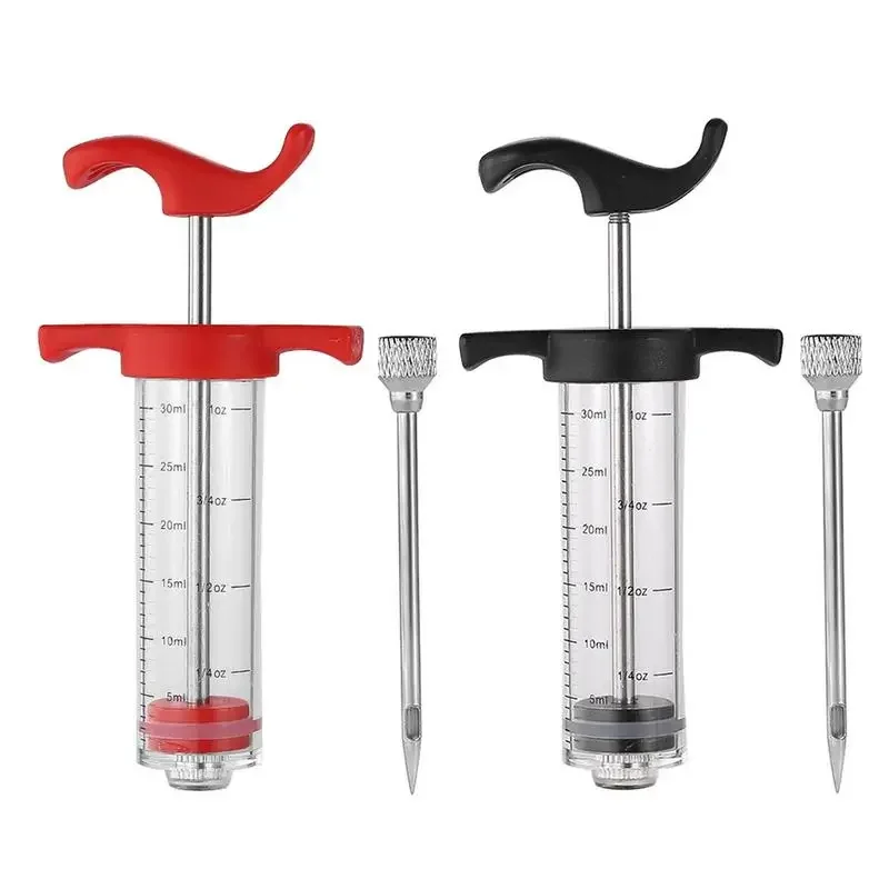 Flavor Needle BBQ Meat Syringe Marinade Injector Pork Steak Meat Sauces Syringes Kitchen Tools Filler Homemade Meat Syringe