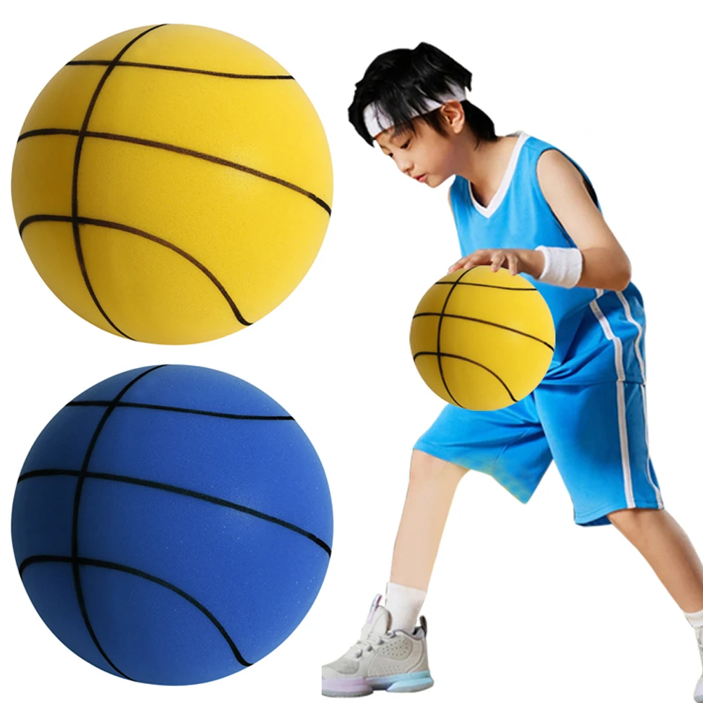

Бесшумный баскетбольный мяч для дома 18/21/24 см, высокопрочный прыгающий бесшумный мяч, размер 3/5/7, дриблинг, баскетбольный мяч и корзина для детей
