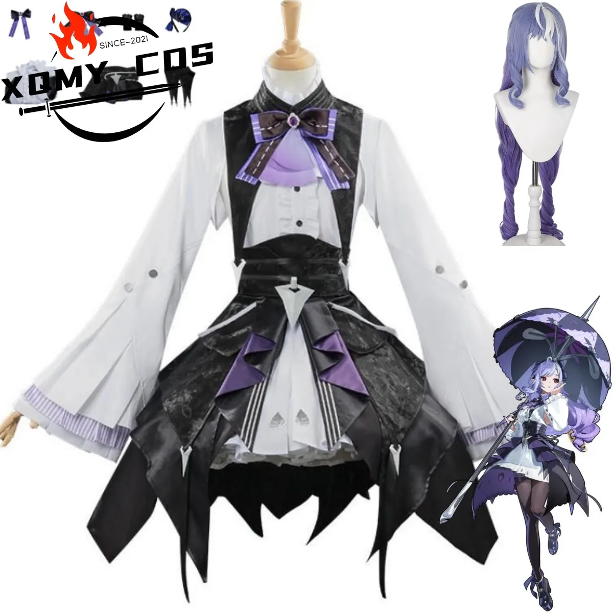 

XqAnime Game Zenless Zone Zero Vivian Banshee Косплей Костюм Лолита Юбка Рубашка Униформа Парик Женский Сексуальный Kawaii Бал в маске Костюм