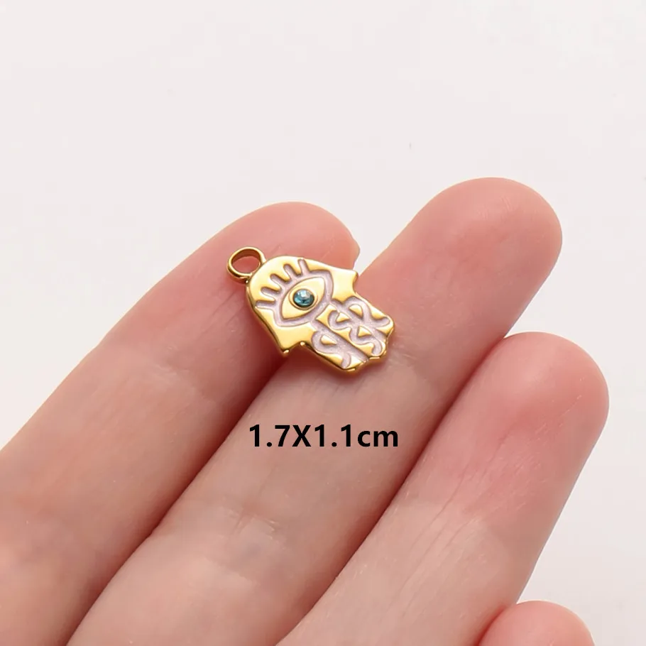 2 Stück Rosa Hot Pink Emaille Vintage Sonne Mond Stern Anhänger Edelstahl Charms für Schmuckherstellung DIY Schlüsselanhänger Charm – Detail 17