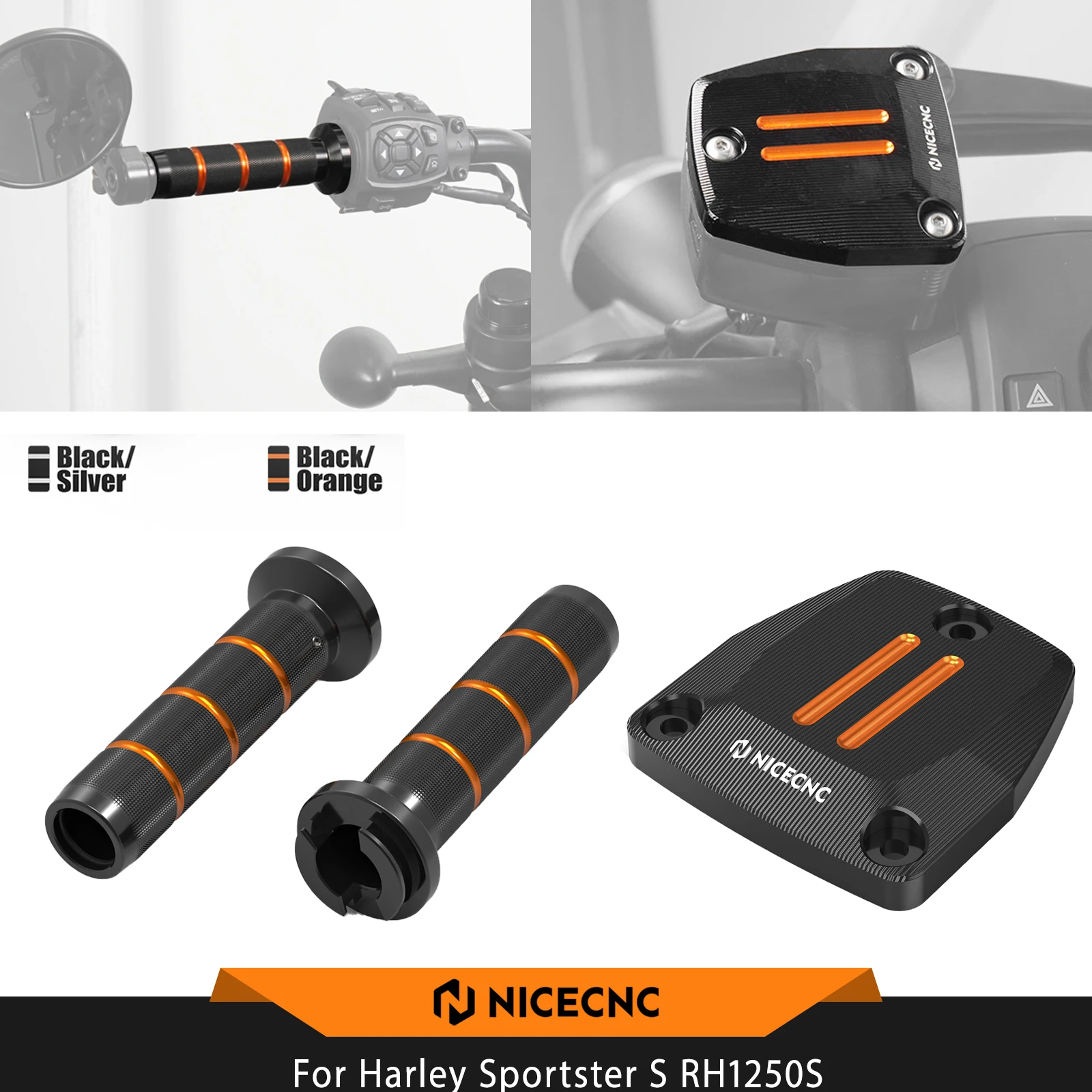 NICECNC For Harley Sportster S RH1250S 2021-2024 Front Brake Master Cylinder Cover Cap Handlebar Grips Nightster	RH975 /Special