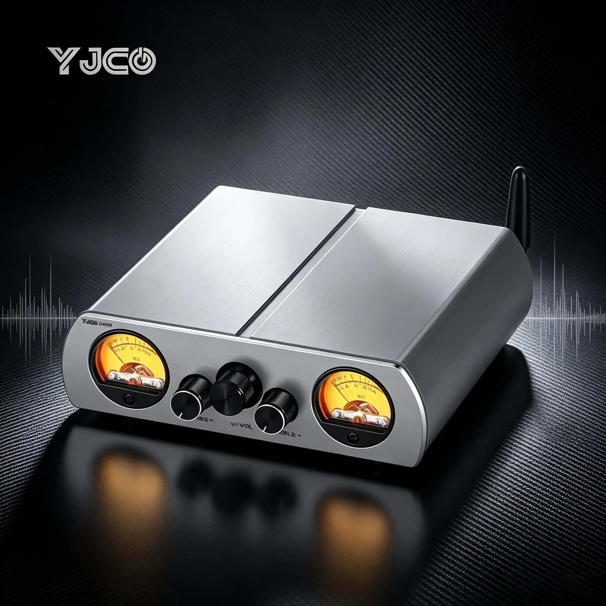 YJCO TPA3223 200W×2 Digital Power Amplifier Bluetooth 5.1 APTX HD HIFI Stereo Audio Amp With Dual VU Meter for Passive Speaker