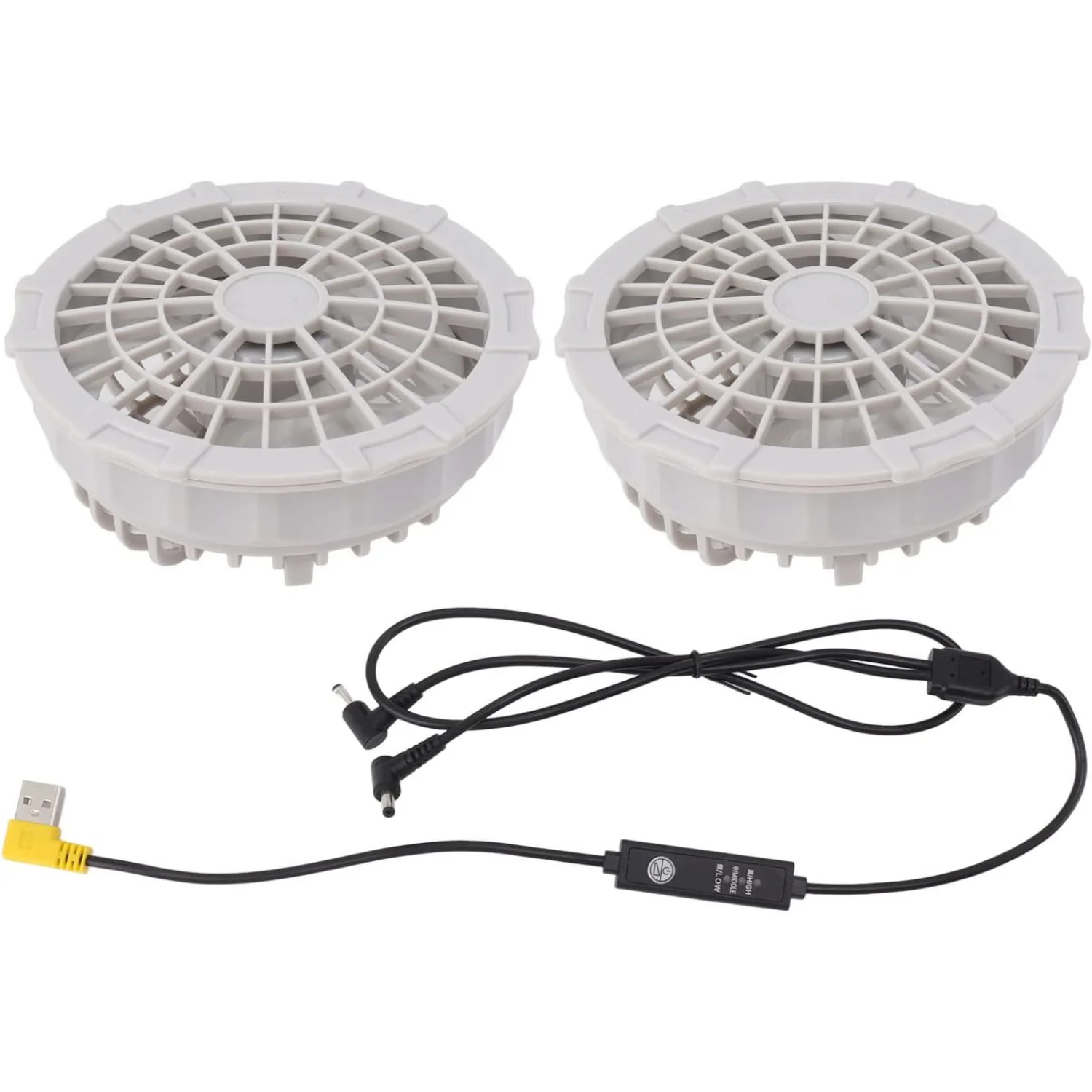 Cooling Vest Fan, 5V Wearable USB Air Conditioned Clothes Fan Adjustable Dual Head