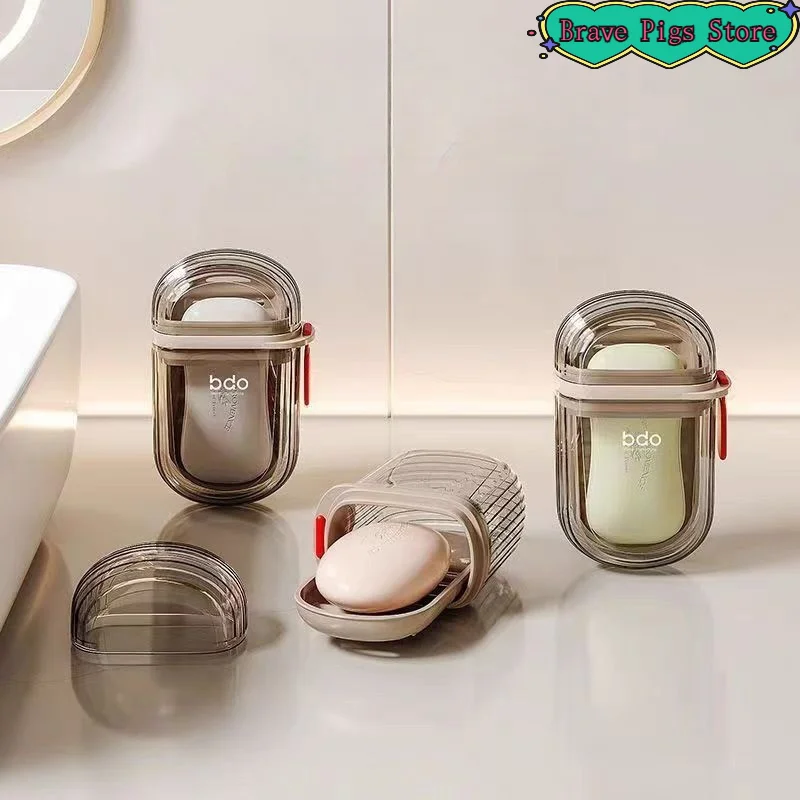 

Travel Soap Dish With Drain Water Bathroom Supplies Portable Gadgets For Traveling Holder Container Accessories Home Storage Box