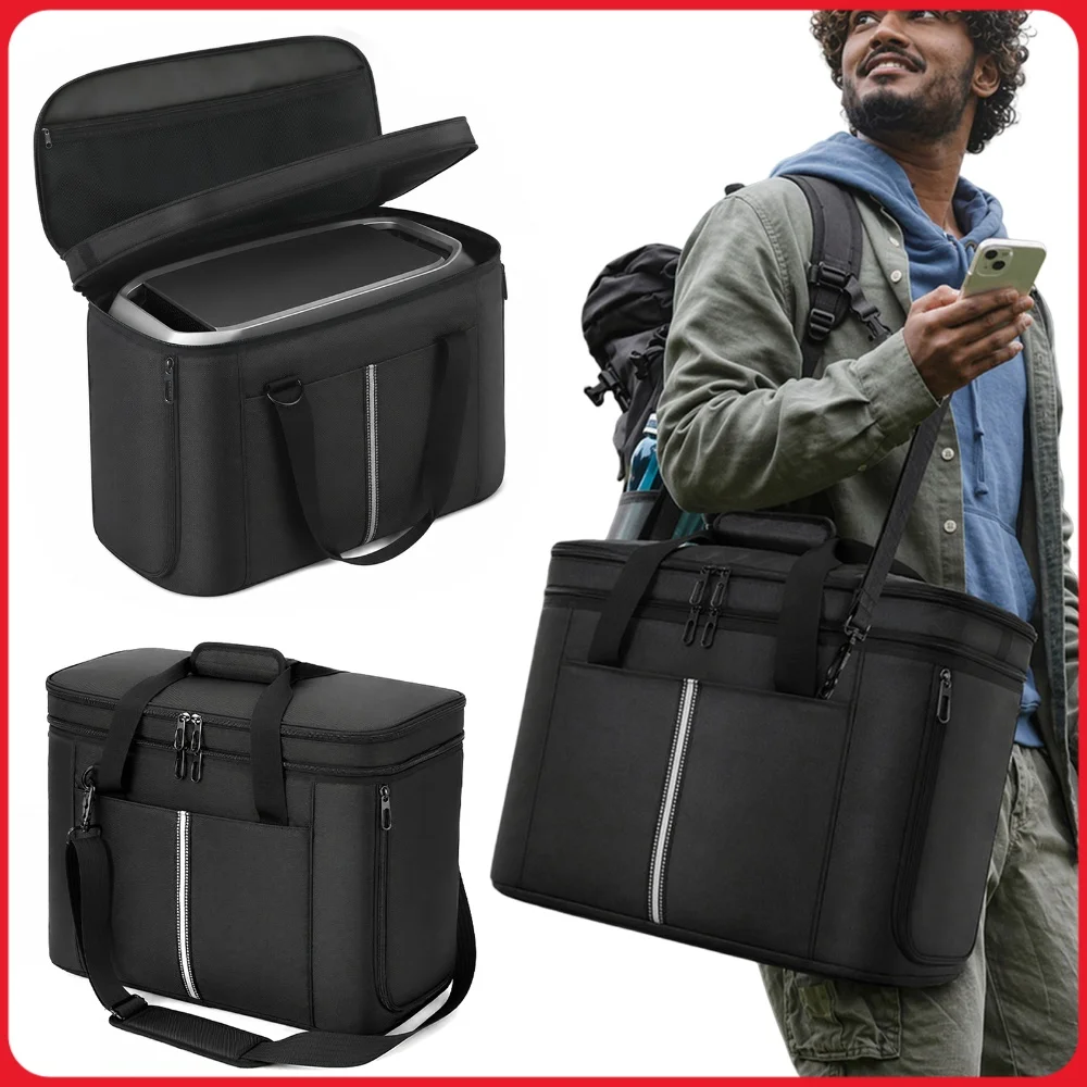 Portable Power Station Storage Bag for Ecoflow Delta 3 Max Or Max Plus Crossbody Travel Bag for Road Trip & Emergency