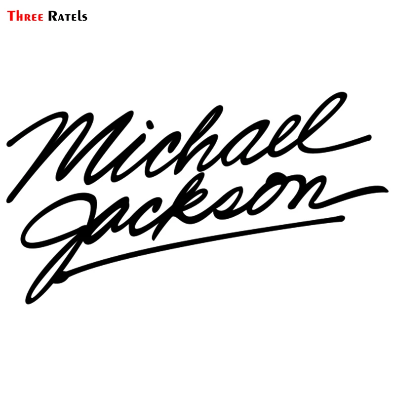 

Three Ratels LBH513# 18x10.1cm Funny Car Stickers For Michael Jackson Signature Artistic Font Decals