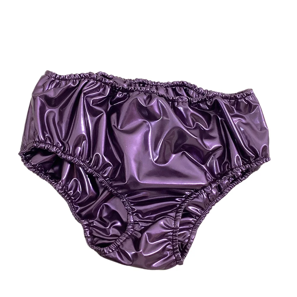 سراويل داخلية لاتكس شبيهة باللاتكس للذكور ، سراويل داخلية مثيرة ، سراويل جلدية PVC wetlay ، ملابس داخلية غريبة ، ملابس داخلية للرجال المثليين ، خيوط G بلون واحد ، سيسي #2