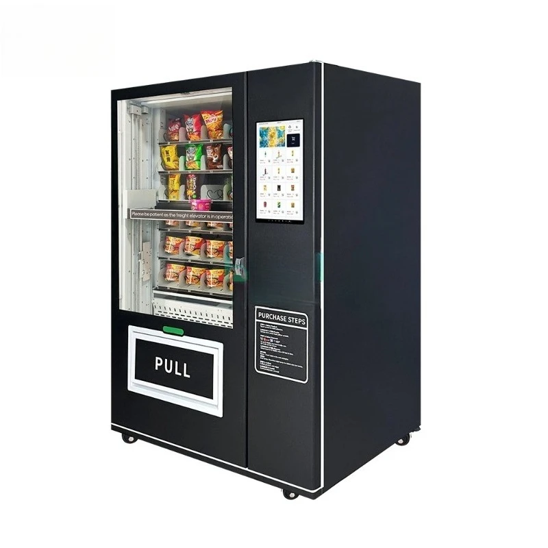 Hot Selling Drink & Snack Vending Machine, Custom Elevator Delivery Equipment Supports Banknote, Coin and Card Payment