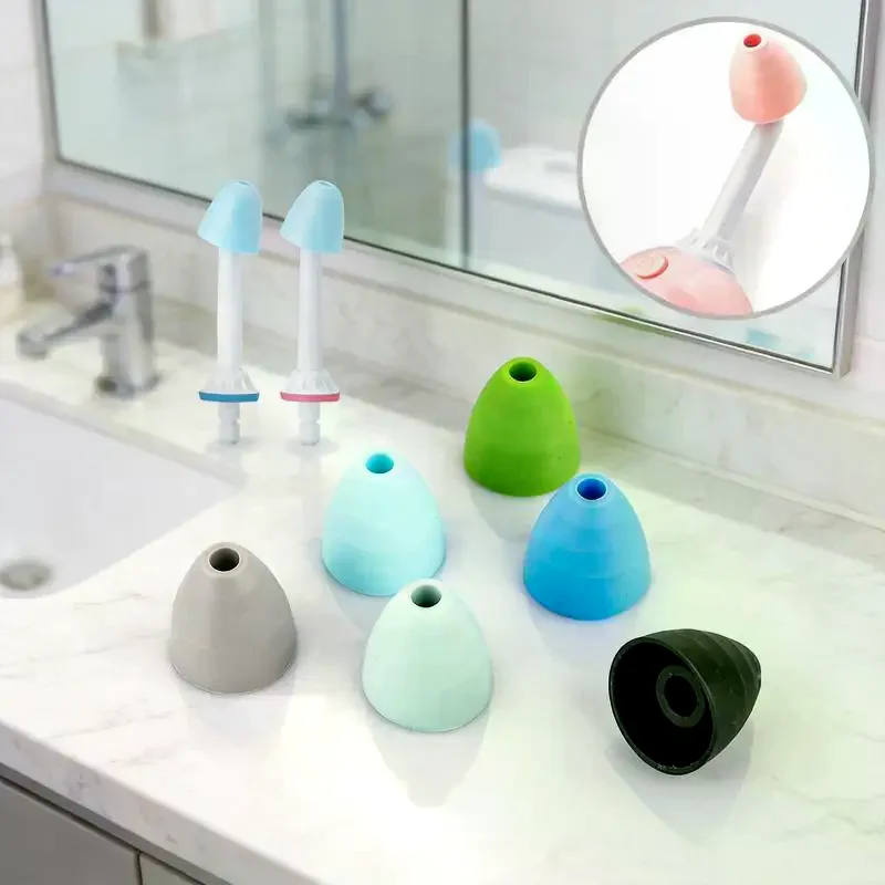 10Pcs Mucus Remover Nasal Soft Silicone Nasal Irrigator Heads Tips Nozzles Replacement Washing Nose Rinse Cleaner Accessories