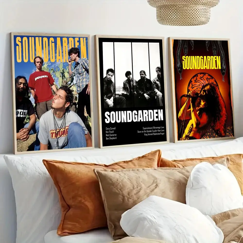 Classic Band S-Soundgarden Poster Modern Home Living Bedroom Bar Hallway Waterproof Wall Art Aesthetic Decor