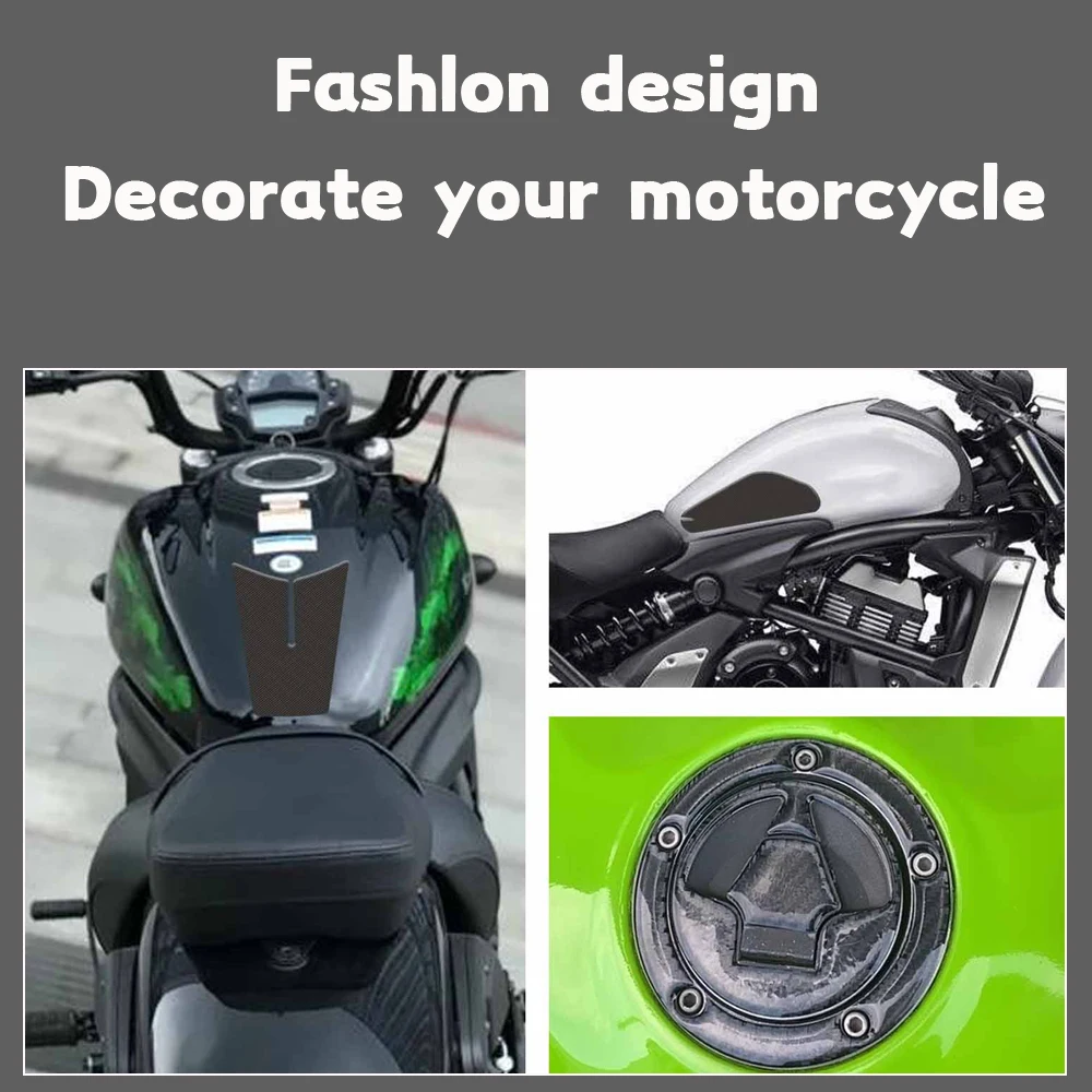 Motorcycle Stickers For Kawasaki VULCAN-S VULCAN S 650 VN650 Decals Gas Fuel Oil Kit Knee Protector Tank Pad Grips