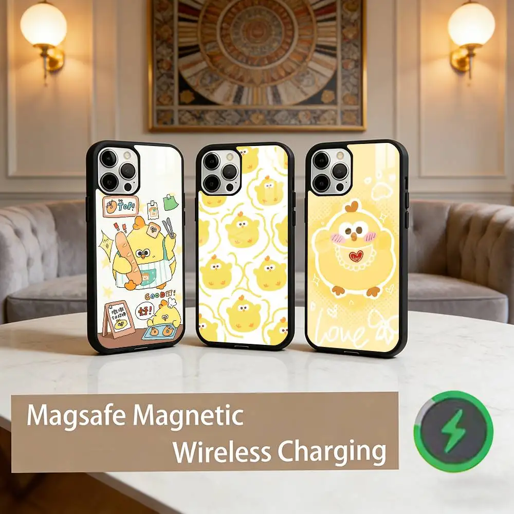 

D-un D-un Chicken Phone Case For iPhone17,16,15,14,13,12,11 Plus,Pro Max Magnetic For Magsafe Wireless Charging