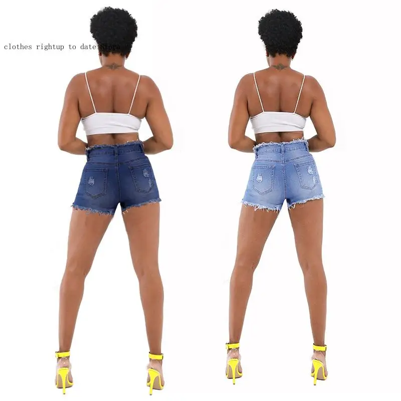 European and American Spring and Summer Elastic Perforated Women's Zipper Flowing Su Edge Women's Jeans