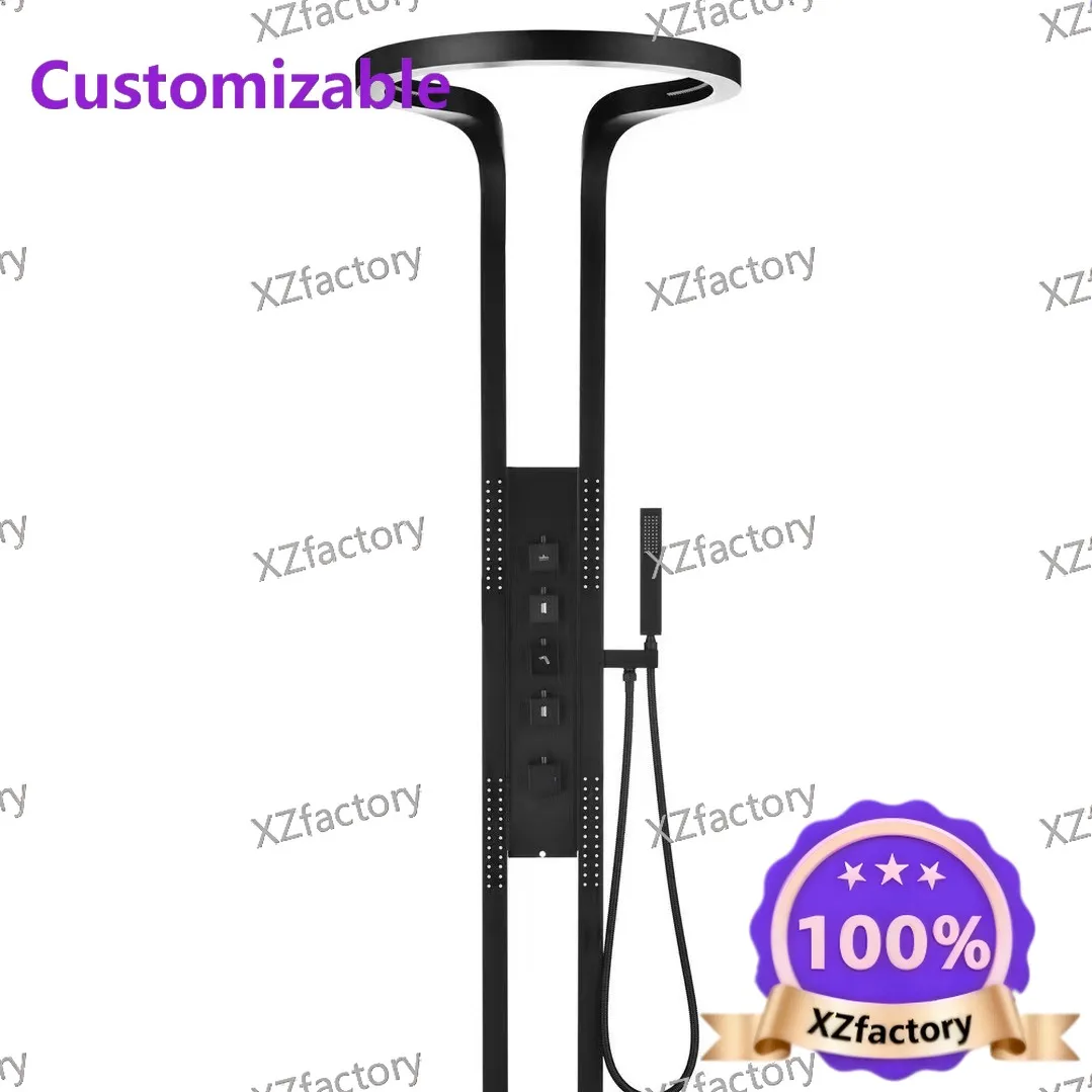 Factory Direct 2026 Top Rated New Great Waterfall Shower Bathroom Screen Supercharged Full Set All Copper