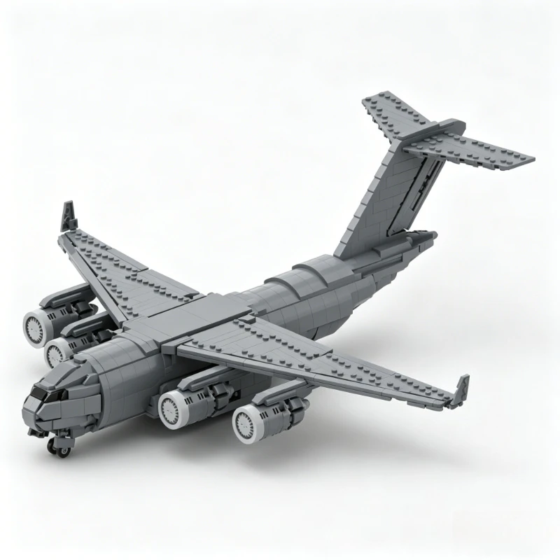 1465PCS MOC USAF Boeing C-17 Globemaster III 1:100 Scale Military Transport Aircraft Model Custom Building Blocks Assembly Toy