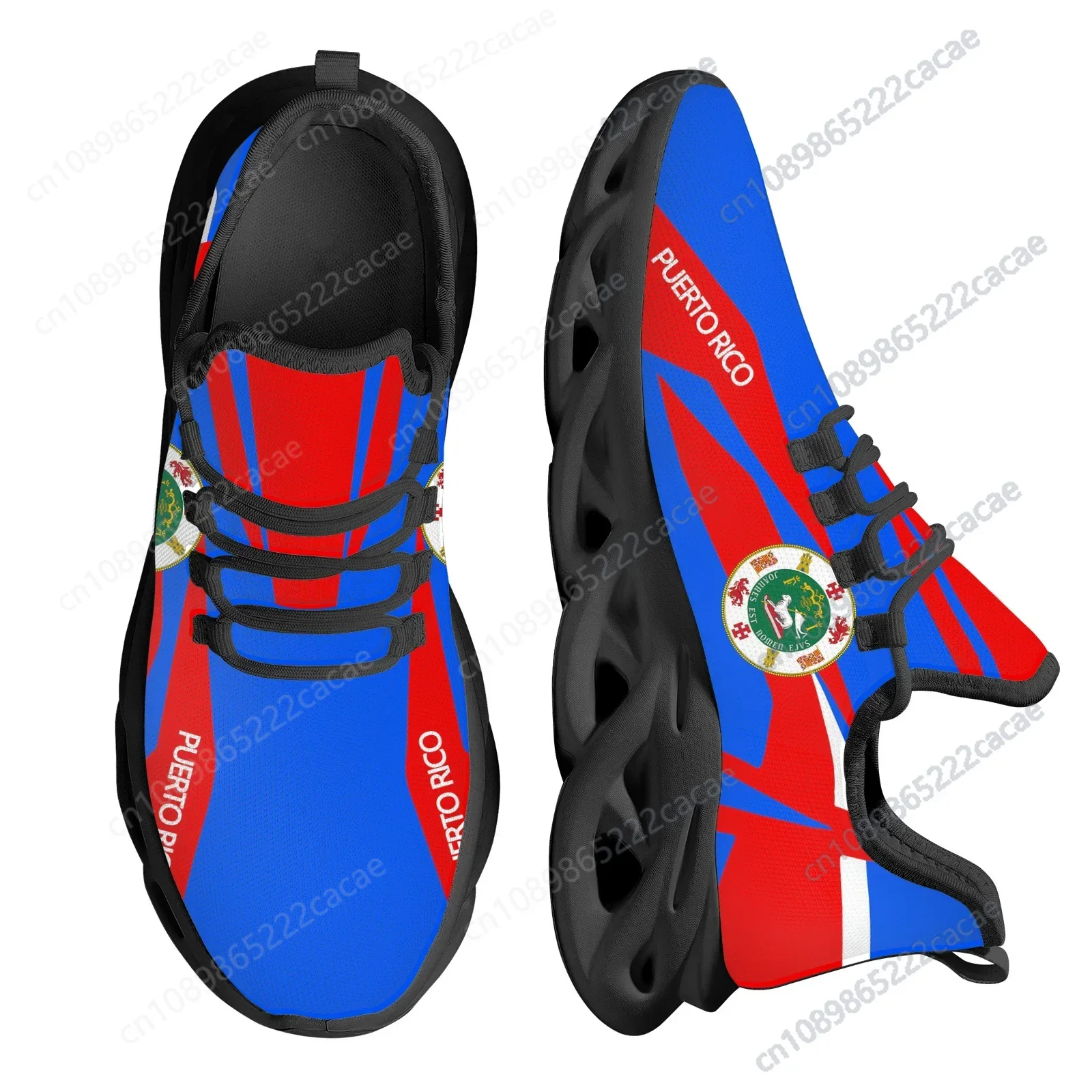 

Lightweight And Breathable Sneakers With Puerto Rico Flag Print And National Emblem Sheep Design Sneakers Zapatos