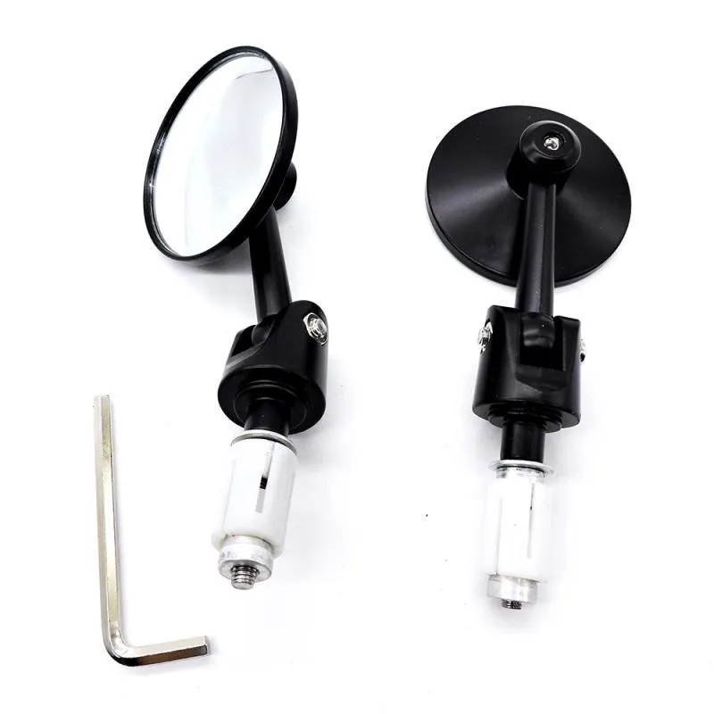 Motorcycle Rearview Mirror Modification Personality Small Round Mirror Handle Mirror Universal Electric Car Scooter Reflector