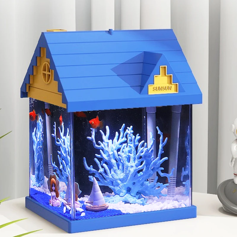 

Diary Fish Tank Living Room Small Ultra White Glass Fish Tank