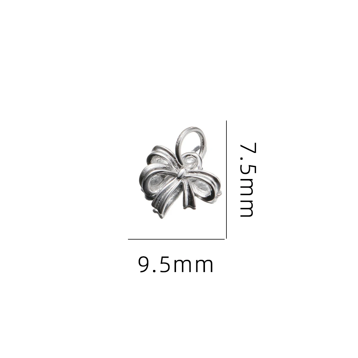 Charms 925 Silver Electroplated Bowkont Unique Necklace Pendant Handmade DIY Accessories Charms for Bracelet Plata 925 JHA186