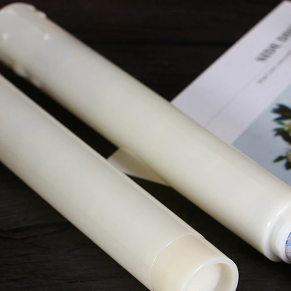 เทียน LED ไร้เปลวไฟ 2 ชิ้น พร้อมรีโมทควบคุม ตั้งเวลาได้ ให้แสงเหมือนจริง พร้อมฐานตั้ง ตกแต่งบ้านและหน้าต่าง