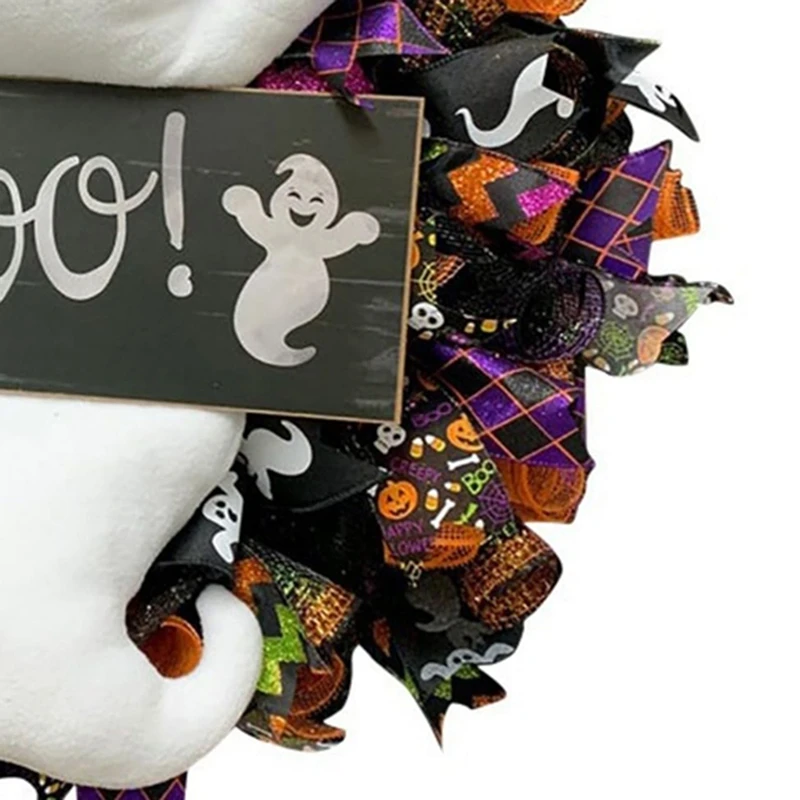 Halloween Boo Ghost Wreath For Front Door Halloweenparty Supplies Wall Window Hanging Decoration Home Decor