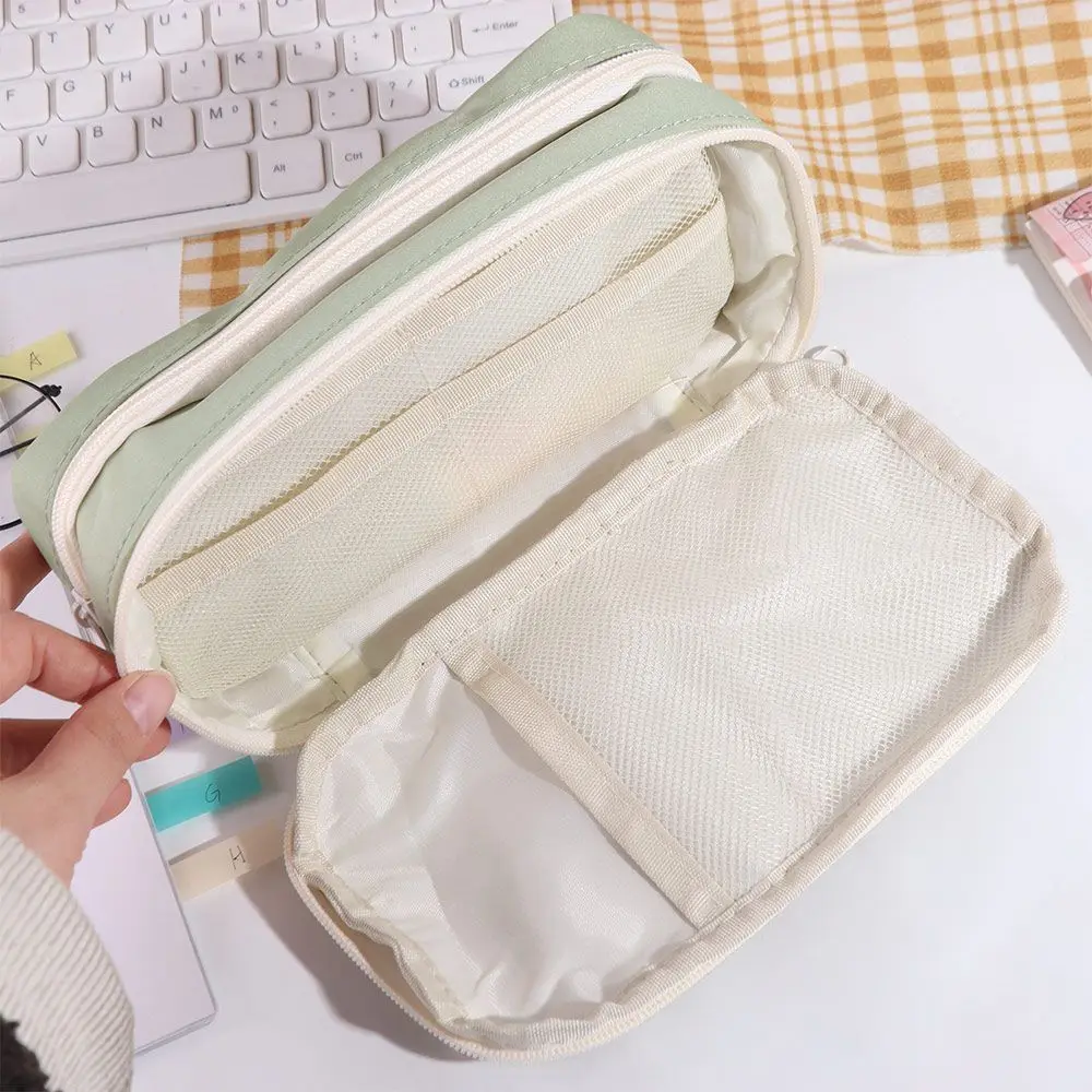 

Эстетическая 9-слойная сумка-карандаш, красивая капибара, панда, большая вместительная сумка-карандаш, студенческая сумка для хранения канцелярских принадлежностей на молнии