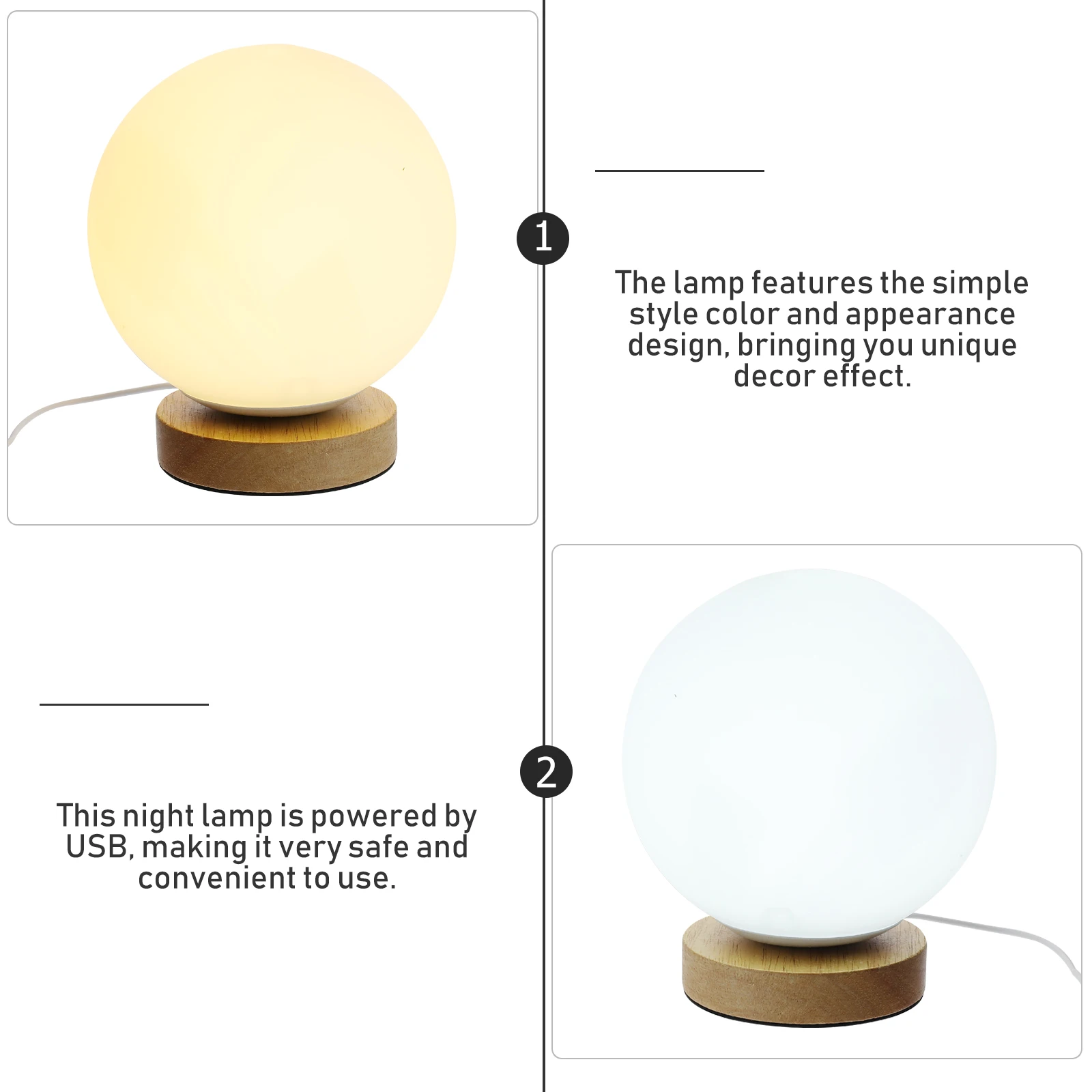 

Small USB Night Bedroom Decor White Desk LED bedside Light Warm Romantic Ambiance Indoor Small Night Lamp Safe